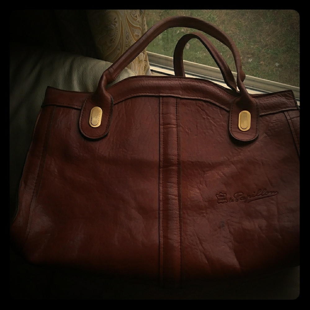Le Papillon Leather handbag